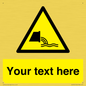 Custom Warning sewage effluent outfall